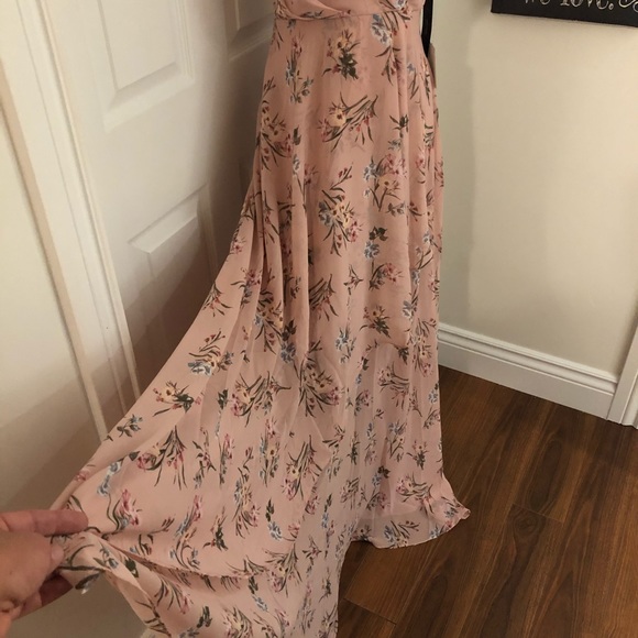 Lulus blush pink floral dress - Picture 3 of 10